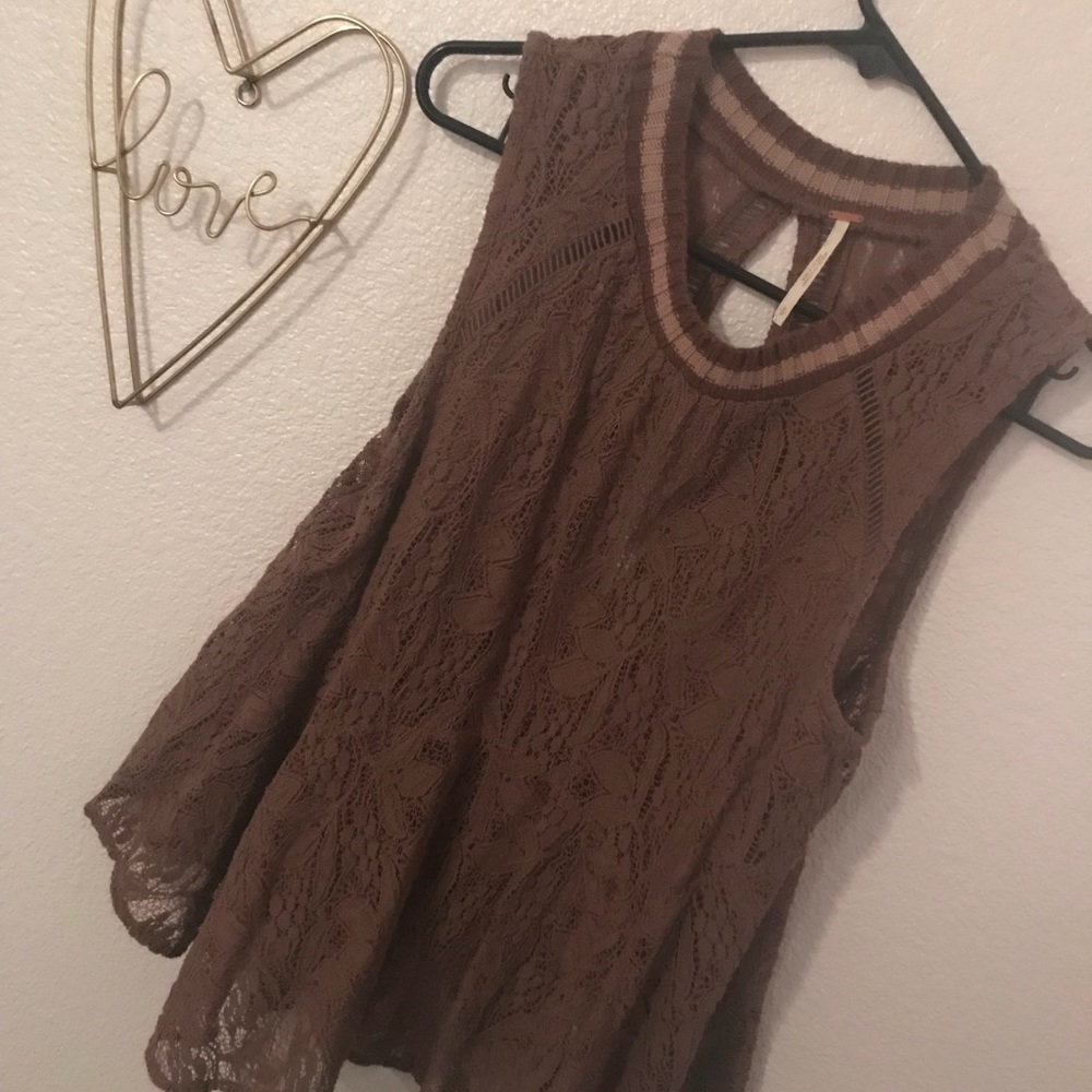 Free People light purple high rise tank top